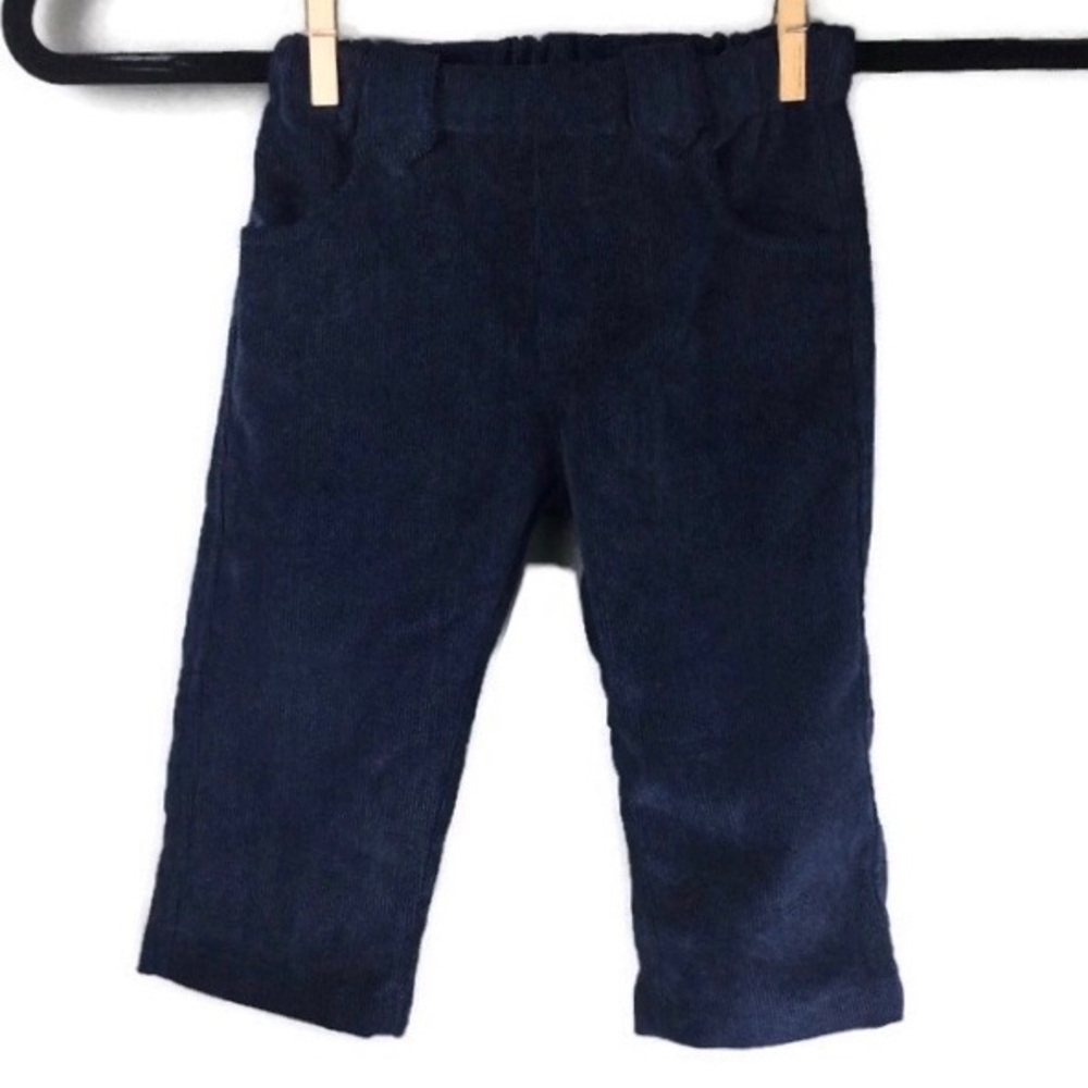 Aletta Corduroy Straight Leg Made In Italy Navy Pants Size 18 Months